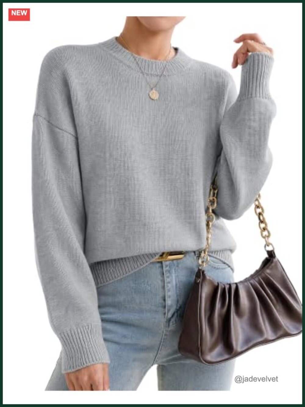 Womens Cashmere Crewneck Pullover Sweater Oversized Cozy Winter Top